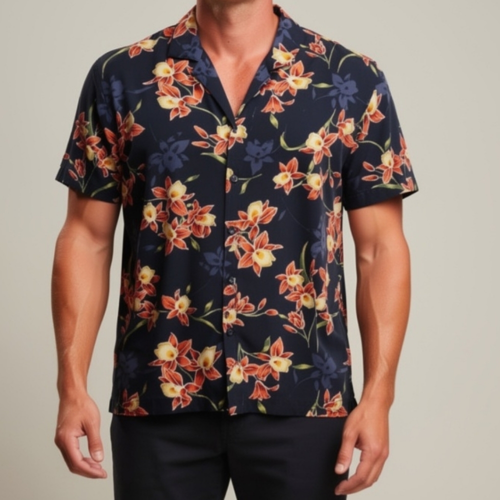 VINTAGE ISLAND TRADERS "Hawiian" Shirt Sz Large